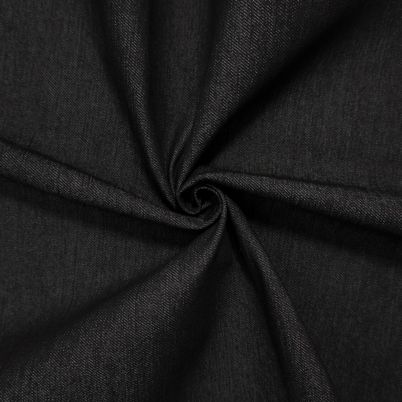 Black 8 oz. Cotton Stretch Denim Twill Woven Fabric By the Yard